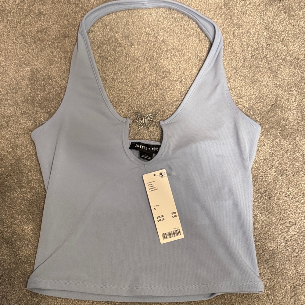 Silence + Noise Light Blue Tank Top